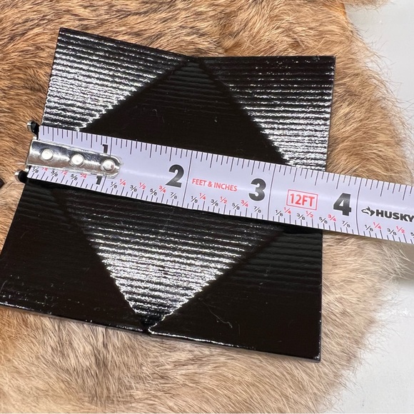 Japanese Lacquered Wood Serving Tray Makie Leaves Vtg Plate Square Black C1970 - Picture 6 of 8